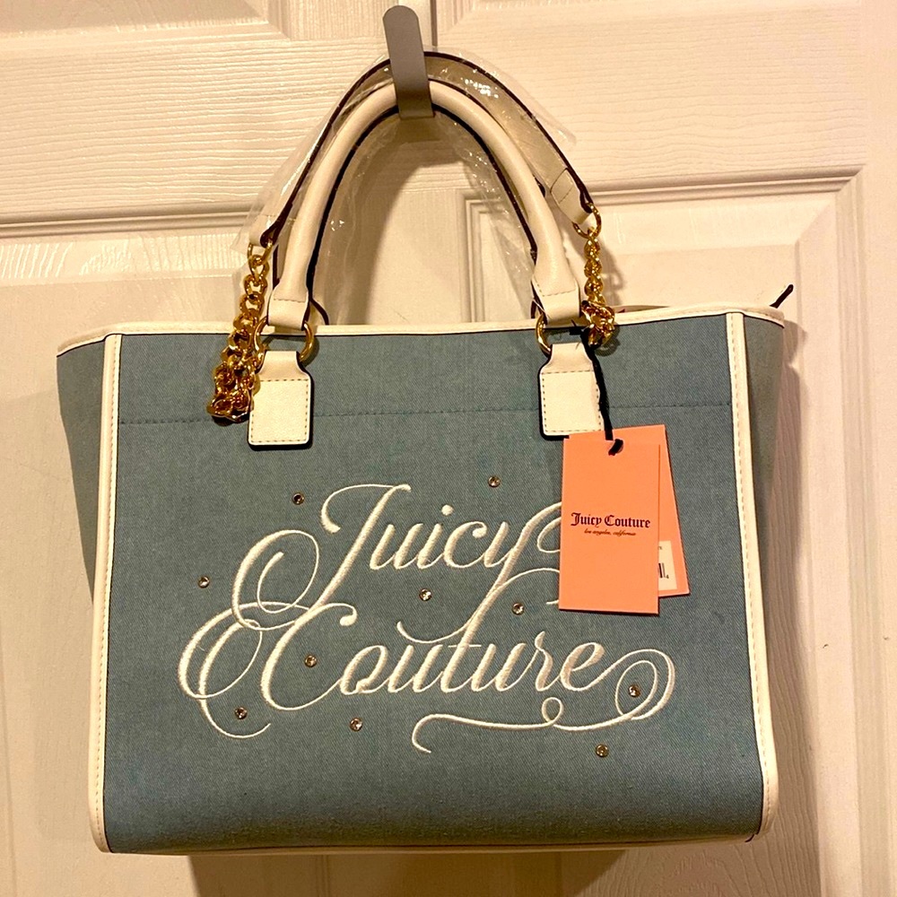 BNWT JUICY COUTURE Denim Beach Tote